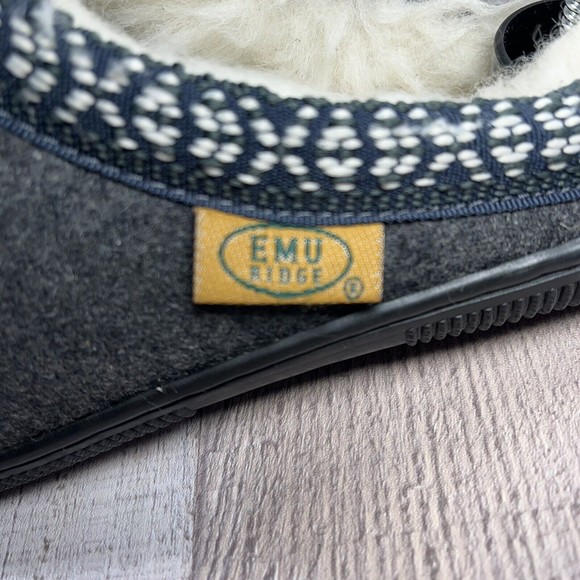 Emu Ridge Australia Women's Mule Slippers Slip on Shoes Merino Wool Gray Size 7 - Picture 11 of 12